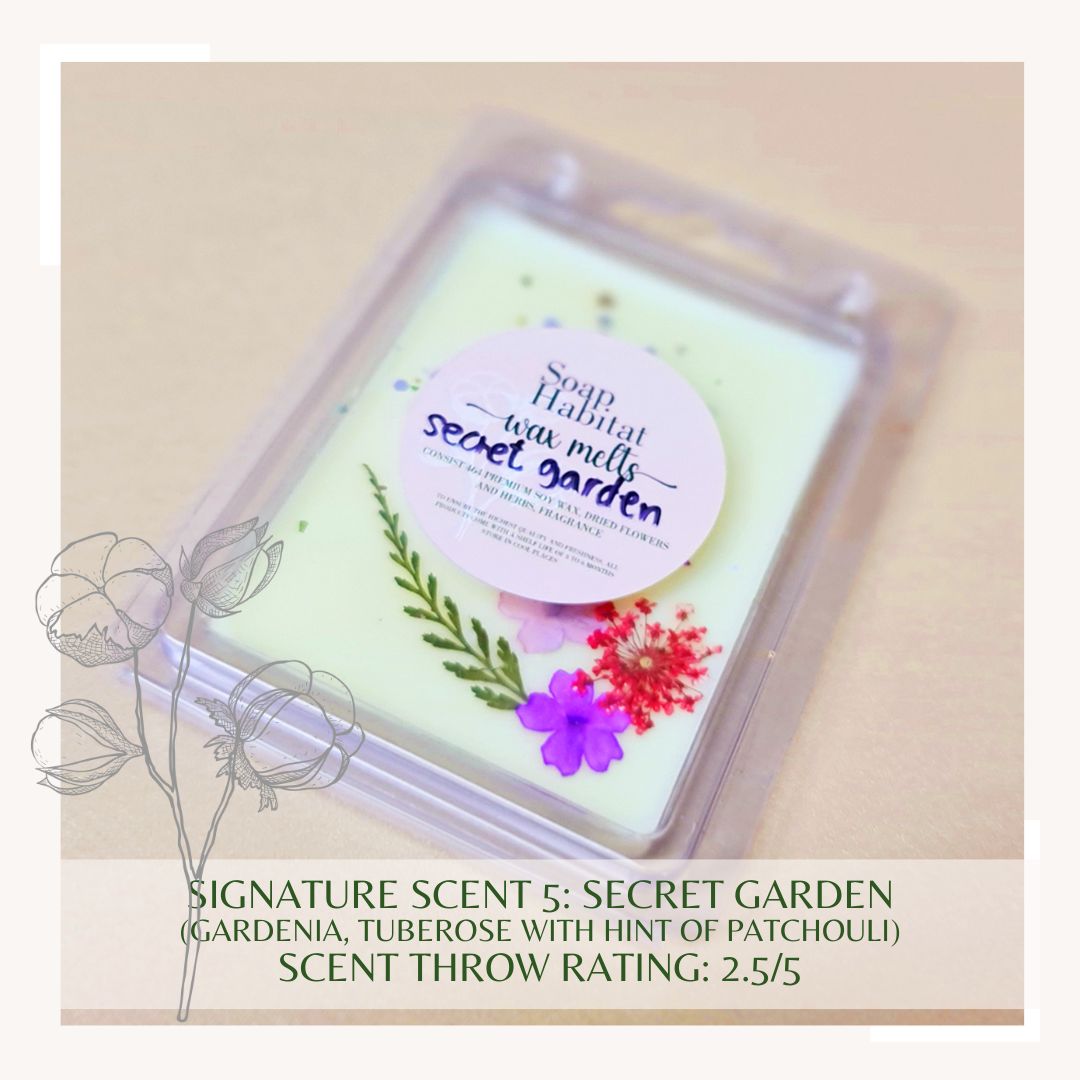 Premium Handcrafted Wax Melts - Secret Garden (Gardenia)